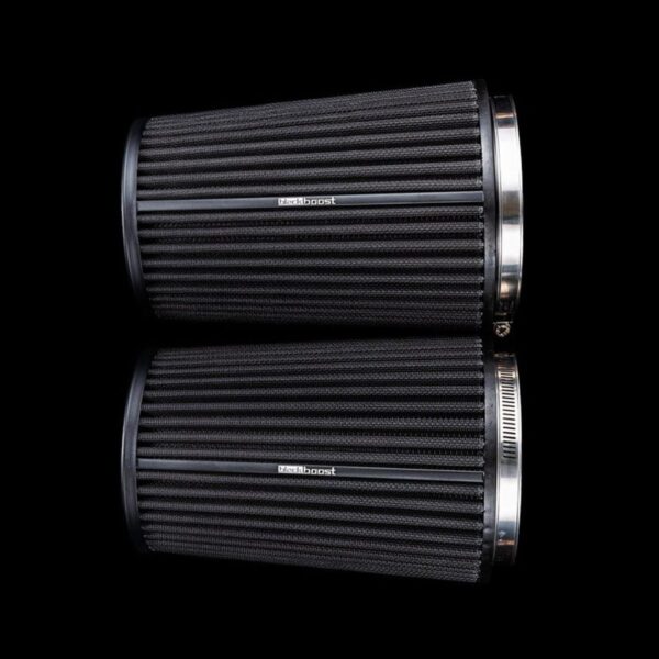 BlackBoost TWIN AIR FLOW FILTERS INLET DIAMETER 4.3INCH / 110MM (SET OF 2)